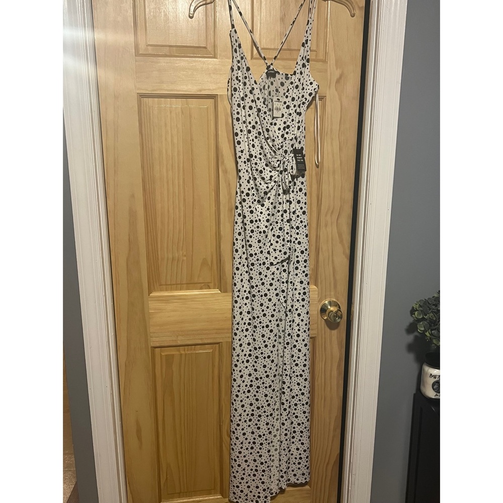 Express White & Black Wrap Dress NWT